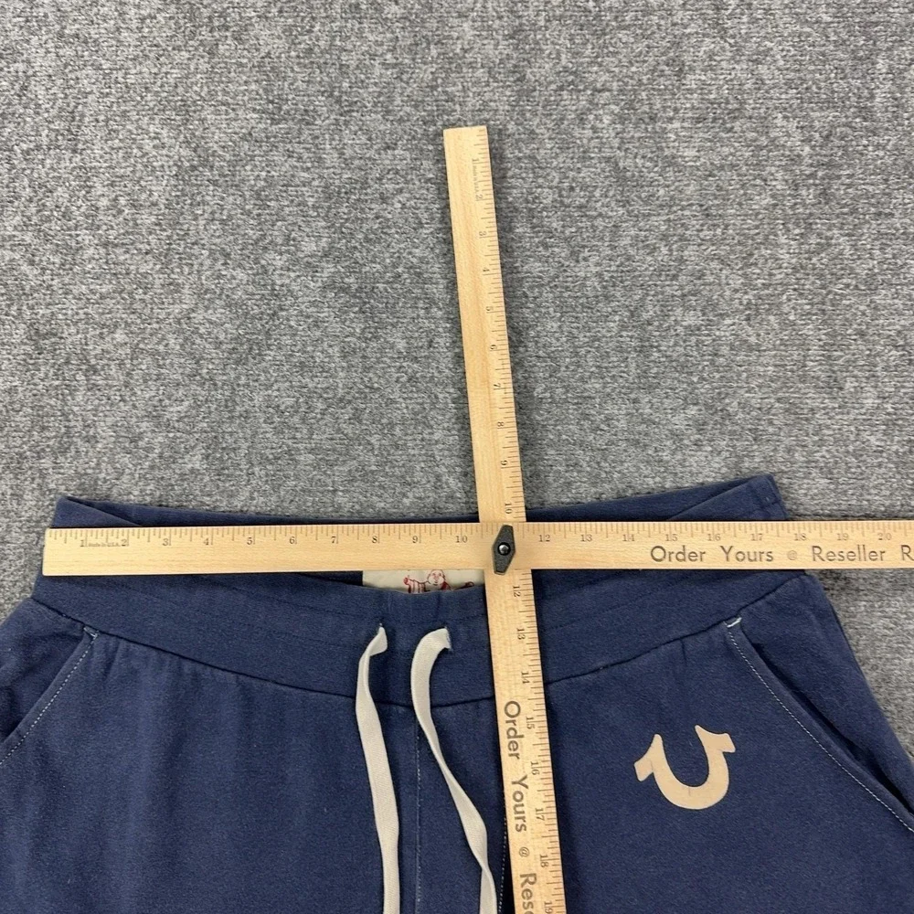 True Religion Sweatpants Mens Large Blue Fleece Joggers Elastic Waist Pockets